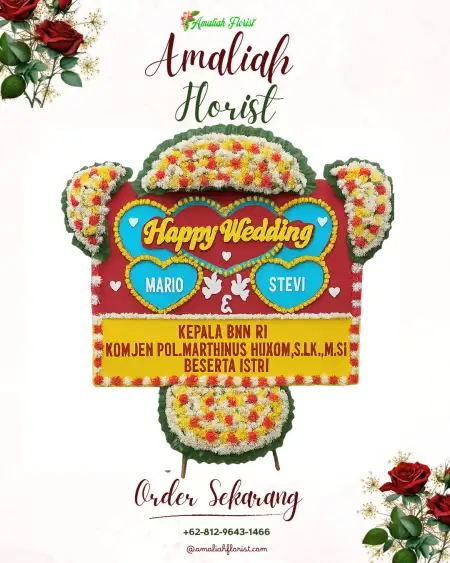 Papan Bunga Pernikahan Sindang Marga